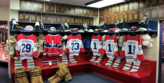 Montreal Canadiens dressing room